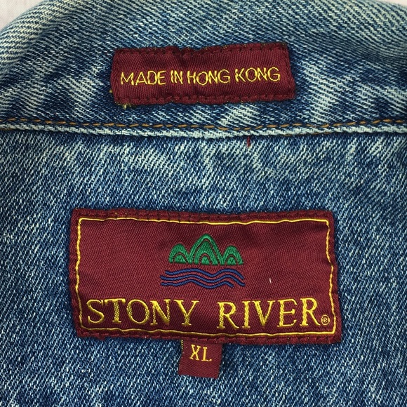 ➡️Vintage Stony River Denim Trucker Jacket Men’s Size Large - Picture 6 of 12